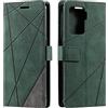 SONWO Cover per Oppo A94 / Oppo A95 5G / Oppo Reno 5Z, Flip Caso in PU Pelle Case Cover Portafoglio Custodia per Oppo A94 / Oppo A95 5G / Oppo Reno 5Z, [Kickstand] [Slot per Schede], Verde