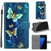 KENHONER Custodia per Samsung Galaxy S7, Farfalla