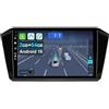 Keconsing KEC 10.1" [2+64G] Android 16 2 Din Autoradio per VW Passat b8 Magotan 2015-2018-[Integrato Wireless CarPlay | Android auto | Mirror Link | GPS Sat Nav | Bluetooth 5.0 | WiFi | 4G | SWC]+CAM Incluso