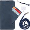 Damolong Custodia del telefono a portafoglio compatibile per Realme 8 5G RMX3241(6.5 pollici), Custodia flip in pelle magnetica compatibile per Realme 8S 5G RMX3381