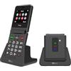 TTfone TT660 Flip Cellulare per anziani - Design pieghevole, pulsanti grandi, assistenza di emergenza, lunga durata della batteria (con caricatore dock)