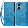 KENHONER Custodia per Xiaomi Redmi Note 13 Pro 4G Cover, Blu | Portafoglio in Pelle PU Retro, Antiurto Flip, Slot per Schede, Funzione Stand, Chiusura Magnetica