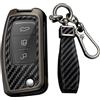 KUNIO Custodia pieghevole per chiave adatta per Ford Fiesta Focus MK2 C-Max B-Max Eco Sport Escort Tourneo Courier Ecosport Custodia protettiva in metallo cover portachiavi 3 tasti portachiavi A nero