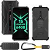 Ulefone Armor X12 Pro Rugged Smartphone with Case, Up to 8GB RAM, 64GB ROM, Android 13 Mobile Phones, IP68/69K Impermeabile, Slot a 3 schede, Fotocamera 13MP +8MP, Octa Core, 5.45 Pollici Tough