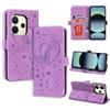 CASAFUNY Custodia per Xiaomi Redmi Note 14 4G, Cover in Pelle Protettiva Portafoglio Magnetica Flip Case Libro per Xiaomi Redmi Note 14 4G, Viola
