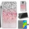 KENHONER Custodia per Xiaomi Redmi Note 9, rosa | Portafoglio Pelle PU, Magnetica, Resistente Agli Urti, Scomparto Carte Credito, Pieghevole, Flip Libro, Motivo