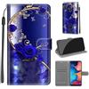 KENHONER Custodia per Samsung Galaxy A20e, Farfalla | Portafoglio Pelle PU, Magnetica, Resistente Agli Urti, Scomparto Carte Credito, Pieghevole, Flip Libro, Motivo