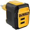 DEWALT Heavy Duty Dual USB Wall Charger, 24W Angled USB Ports Charging Cube, EU Plug, 2-Port Adapter for iPhone 17 16 15 14 13 Pro Max, Galaxy S22 S21, Note 20, HTC, Moto, LG - Rugged Jobsite Design