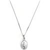 jewellerybox Collana in Oro Bianco 9 Carati e Ciondolo Medaglia Miracolosa