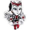 The Charmery Marvel, ciondolo a forma di strega scarlatta, in argento Sterling 925, compatibile con ciondoli Pandora e molti altri braccialetti con ciondoli del Regno Unito, in metallo