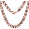 ChainsHouse Miami Cuban Curb Collana a catena per uomo donna, 4 / 7mm di larghezza, 18 20 22 24 26 28 30 32 di lunghezza, stile hip-hop cool, acciaio inossidabile 316L / placcato in oro 18 carati / nero