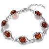 Copal Bracciale Donna Con Ambra Vera E Argento Sterling 925 Design Regolabile