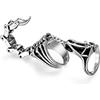 GAUEIOUR Anello con Scorpione Stile Retro Punk Hip-Hop Da Uomo Donna Gotico Per Cosplay Halloween Anello Moda