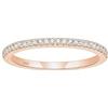 Epinki Anello Donna Fascia in Argento 925, Eternity con Zirconi Bianchi Oro Rosa Anello Fedina Fidanzamento Gioielli Taglia 20