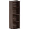 Vida Designs Oxford 4 Ripiano Cubo Libreria, Moderno Space-Saving Mobile contenitore for Soggiorno, Camera da letto or Ufficio, Autoportante Esposizione Shelf, H106xW32xD24cm (Noce)