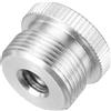 QUARKZMAN Adattatore per Asta Filettatura Femmina 1/4 a Maschio 5/8 Argento