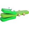 Xinhuju Nacchera a mano, nacchera a dito - batacchio a mano in coccodrillo cartone animato in legno - batacchio musicale con foto, strumento musicale, batacchio ritmico per bambini, bambini,