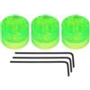 PATIKIL Dome Manopole Chitarra Manopola 6mm Fiocco Glitter Verde Plastica Volume Tono Controllo per Elettrico Chitarra Basso con Interno Esagono Chiave 3pz