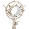 Asixxsix Supporto per microfono, ammortizzatore a ragno regolabile antivibrazioni, supporto per microfono a clip per microfoni a condensatore con diametro da 45 a 50 mm (GOLD)