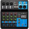 GMSLuu Mini mixer audio a 5 canali Bluetooth USB Sound mixer amplificatore Studio DJ Live per podcaster video streamer e creatore di contenuti