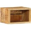 ULUYYUC Armadio a Parete in Legno Massello di Mango Grezzo Beige 40x30x25 cm Mensola da Parete Compatta per Soggiorno Ufficio
