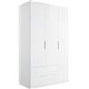 AVANTI TRENDSTORE - Paciano - Armadio con 3 ante a battente e 2 cassetti, in legno laminato, disponibile in diversi colori Dimensioni LAP ca. 119,3x200x58cm