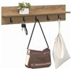 vidaXL Appendiabiti a Muro Rovere Artigianale 80 x 10.5 x 18 cm, Mobili per Ingresso, Ganci Moderni, Storage Pratico, Organizer Versatile, scaffale per Parete, Decorazione Elegante
