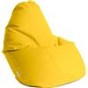 Avalon Puff Poltrona Sacco Grande Bag L Mamba 80x80x125cm - 300 Litri Made in Italy in Finta pelle Imbottito per Ambiente Interno ed Esterno Colore Lemon