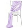 Pmnzdy 20 x 275 cm, tessuto in tulle, decorazione per sedie, fiocchi, per sedie di nozze, per sedie, in chiffon, per matrimoni, feste, Natale, viola chiaro, 5 pezzi