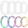 inheming Stampo per Bracciale in Resina Silicone,4 Pezzi Stampo Bracciale per Resina Epossidica,Stampi Silicone per Resina Braccialetti,Rotondo Muffa della Resina Epossidica,Bracialetto Silicone Moules