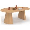 IDMarket - Tavolo da pranzo rotondo allungabile angelo 4-10 persone legno effetto faggio 110-200 cm