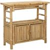vidaXL Tavolo consolle con lo scaffale Naturale 80 x 35 x 75 cm Bambù