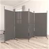 Lumanois Divisorio a 4 Pannelli Antracite 346x180 cm Tessuto, Mobili,Separè, 4.62kg-350264