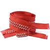 NEFLUM Accessori da Cucito per Cappotto con Cerniera Decorativa con Strass in Resina Oversize da 60cm 10#, Rosso, 60cm