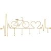 Mauro Ferretti Appendiabiti Bicicletta Oro Metallico 59x3,2x26,5 cm