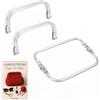 Marom - play a lot MAROM - Chiusura Borsa Uncinetto A Molla in Alluminio, 2 Manici per Borse Uncinetto Fai da Te 18cm + EBOOK in Omaggio sulla Creazione della Tua Clutch Bag