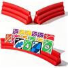 Yolistar Supporto Carte da Gioco 4 Pezzi Red con Magneti, Portacarte a 3 Livelli per UNO, Poker, Bridge e Canasta, Supporto Mani Libere per Adulti e Anziani