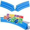 Yolistar Supporto Carte da Gioco 4 Pezzi Blue con Magneti, Portacarte a 3 Livelli per UNO, Poker, Bridge e Canasta, Supporto Mani Libere per Adulti e Anziani