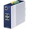 PLANET Switch di rete PLANET IP30 DIN-rail Industrial L2+ Gestito Gigabit Ethernet (10/100/1000) Alluminio, Blu [TSN-5225-4T]