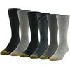 Gold Toe Cambridge Crew - Calzini da uomo, 6 paia, Uomo Heather assortiti, Large