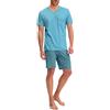 CALIDA Relax Streamline Set di Pigiama, Blu retrò, 56 Uomo