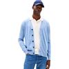 Tommy Hilfiger Uomo Cardigan Giacca in Maglia Essential Cotton con Chiusura a Bottoni, Blu (Brisk Blue), S