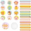 Abeillo 120 cerotti per bambini, carini cartoni animati, rotondi da 2,3 cm, cerotti vaccinativi adesivi, cerotti flessibili in tessuto per bambini per piccole ferite, brufoli, vaccinazioni e vesciche (12