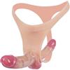 Wuhuarou Slip con doppio realistico dotato di tappi anali in silicone da 14,5 cm e 12,5 cm - sex toy con cinghie, adatto per la penetrazione vaginale e anale - ideale per lesbiche principianti