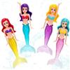 XIHIRCD 4 giocattoli a forma di sirena, giocattoli per immersioni e piscina, per bambini e bambini, bambole da vasca da bagno a forma di principessa sirena (colorB)