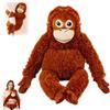 XIEXIESHER Scimmia Peluche Orangutan 66 Cm Punch Monkey Peluche Scimmia Ultra-Morbida E Coccolosa Lavabile E Sicuro Realistico Morbido E Imbottita In Cotone PP