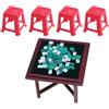 YNPQTDS Mahjong Set di Mahjong in miniatura Mahjong per la casa, decorazione completa della casa di Mahjong, kit di ornamento in miniatura Mahjong per la casa di gioco