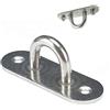 Tiberham Placca Oblunga per Occhiello, 2 Pezzi 10 mm Gancio per Anello in Acciaio Inossidabile Oblungo Cuscinetto Metallo Gancio Anello della Graffetta Hardware