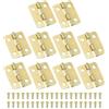 PATIKIL Cerniere a Scatto Piccole 3/4 Pollici, 10pz Mini Cerniera per Scatole Gioielli con Viti per Scatole Gioielli in Legno Armadietto Cassetti Porte Cancelletto, Oro