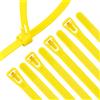 XINGO 100 fascette stringicavo gialle rilasciabili da 25,4 cm, regolabili, riutilizzabili, per uso multiuso, in plastica per interni ed esterni